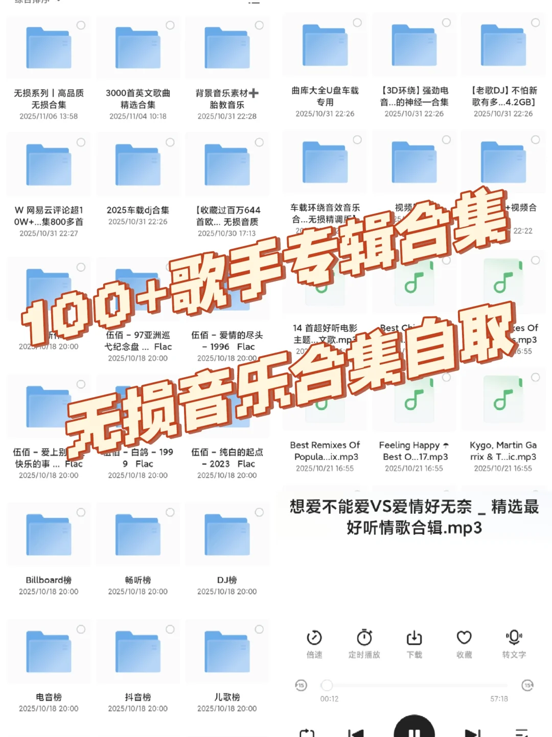 吐血整理100➕歌手音乐合集！车载音乐