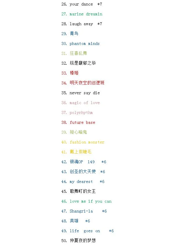 【TC炫舞】首届漫展歌单