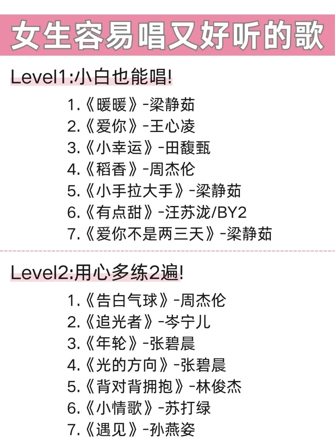 KTV必唱歌单！开嗓惊艳全场