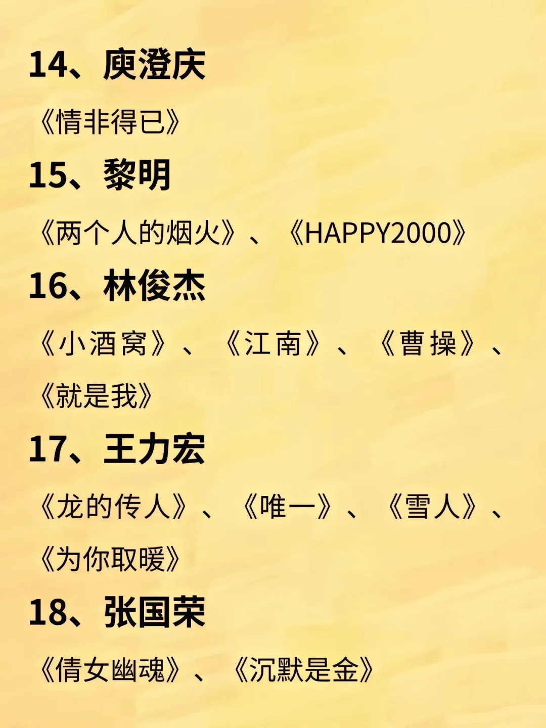 Ktv必点歌曲🎵《男生版》