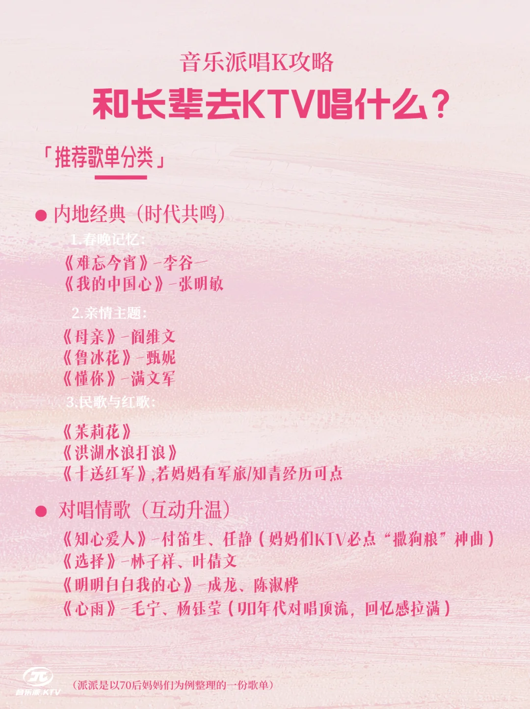 如何给妈妈辈点歌不出错|音乐派唱K攻略