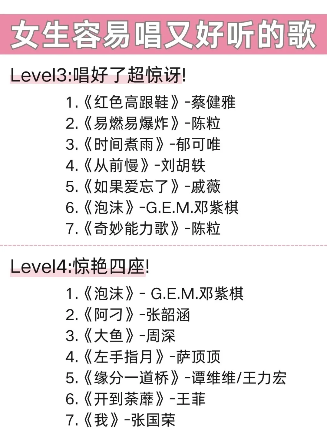 KTV必唱歌单！开嗓惊艳全场