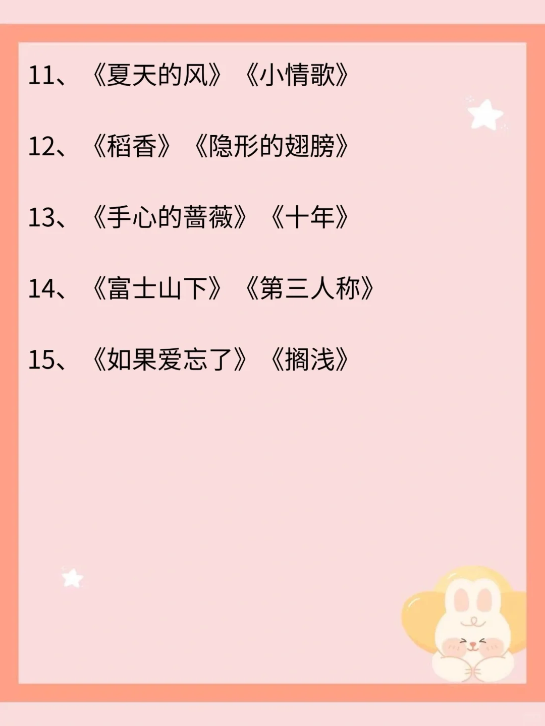 KTV必点歌单，练会魅力值100%