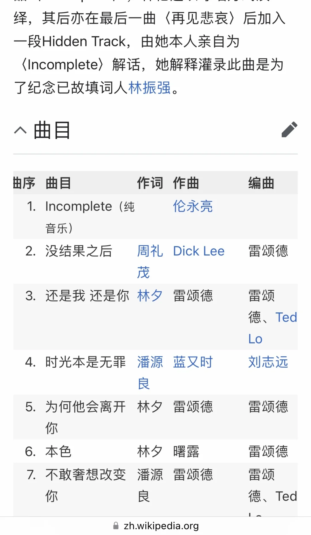 二十年前,林忆莲的最后一张粤语原创大碟