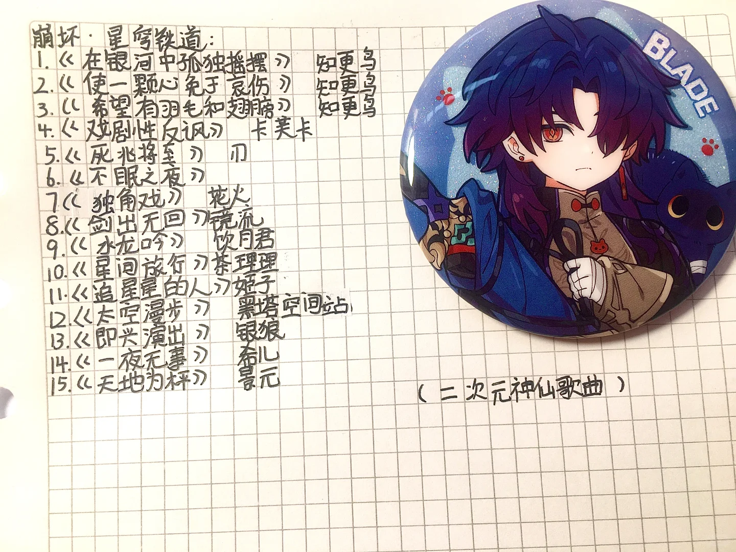 二次元神仙歌曲推荐（星穹铁道❤️）