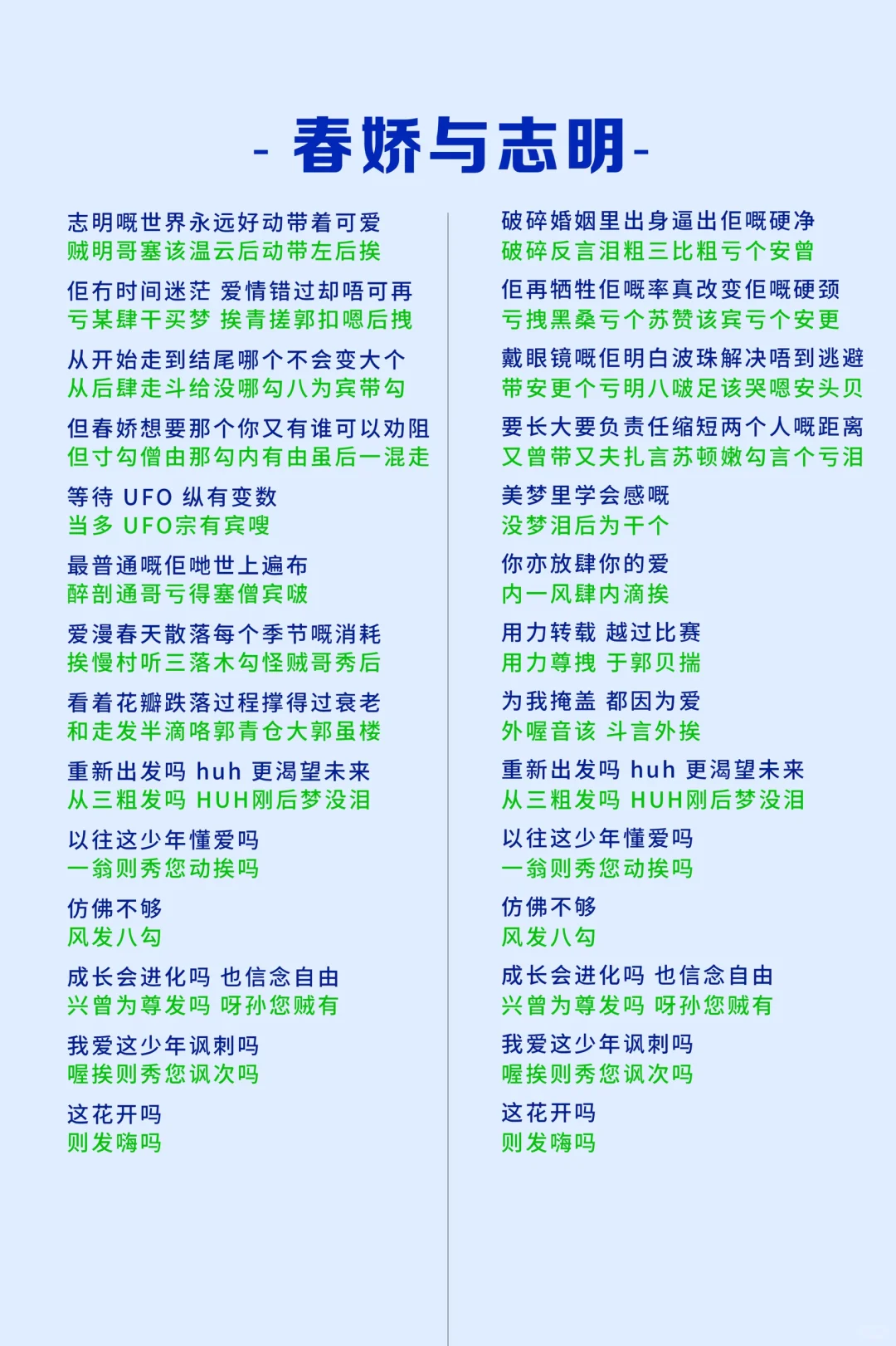 《春娇与志明》中文版粤语歌来啦！唱起来～