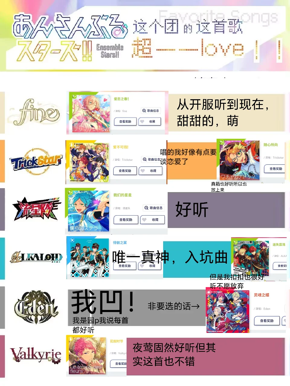 选择困难症填es歌曲top表