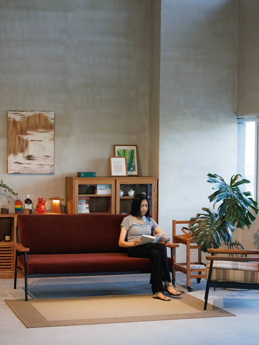 🍷中古红预警!灯芯绒沙发复古到心颤