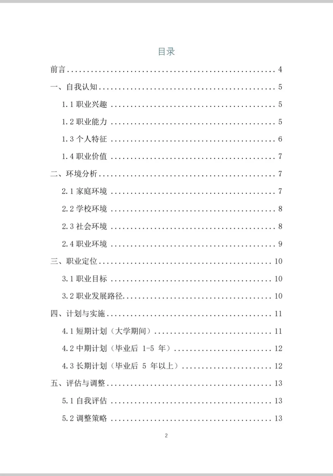 《音乐教育》职业生涯规划书Word＋PPT