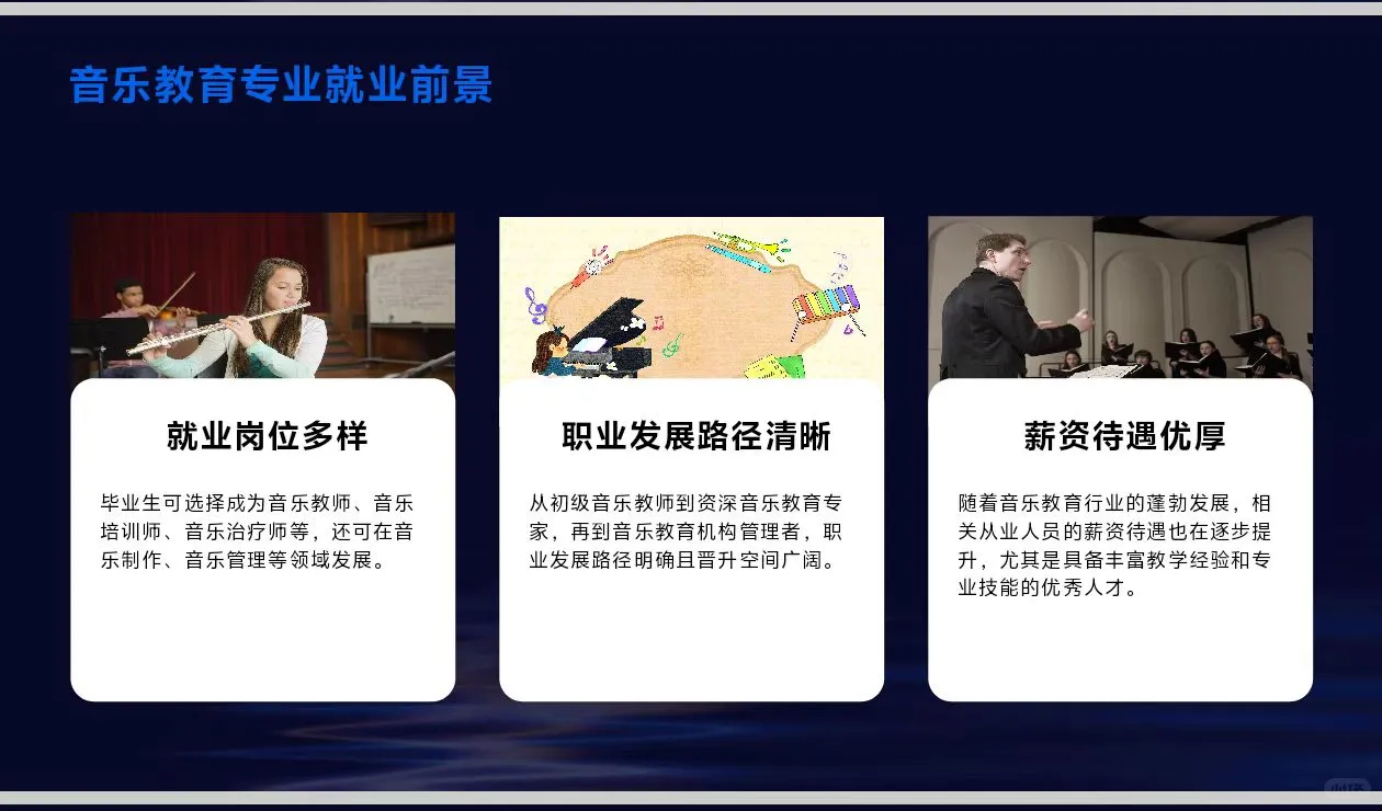 《音乐教育》职业生涯规划书Word＋PPT
