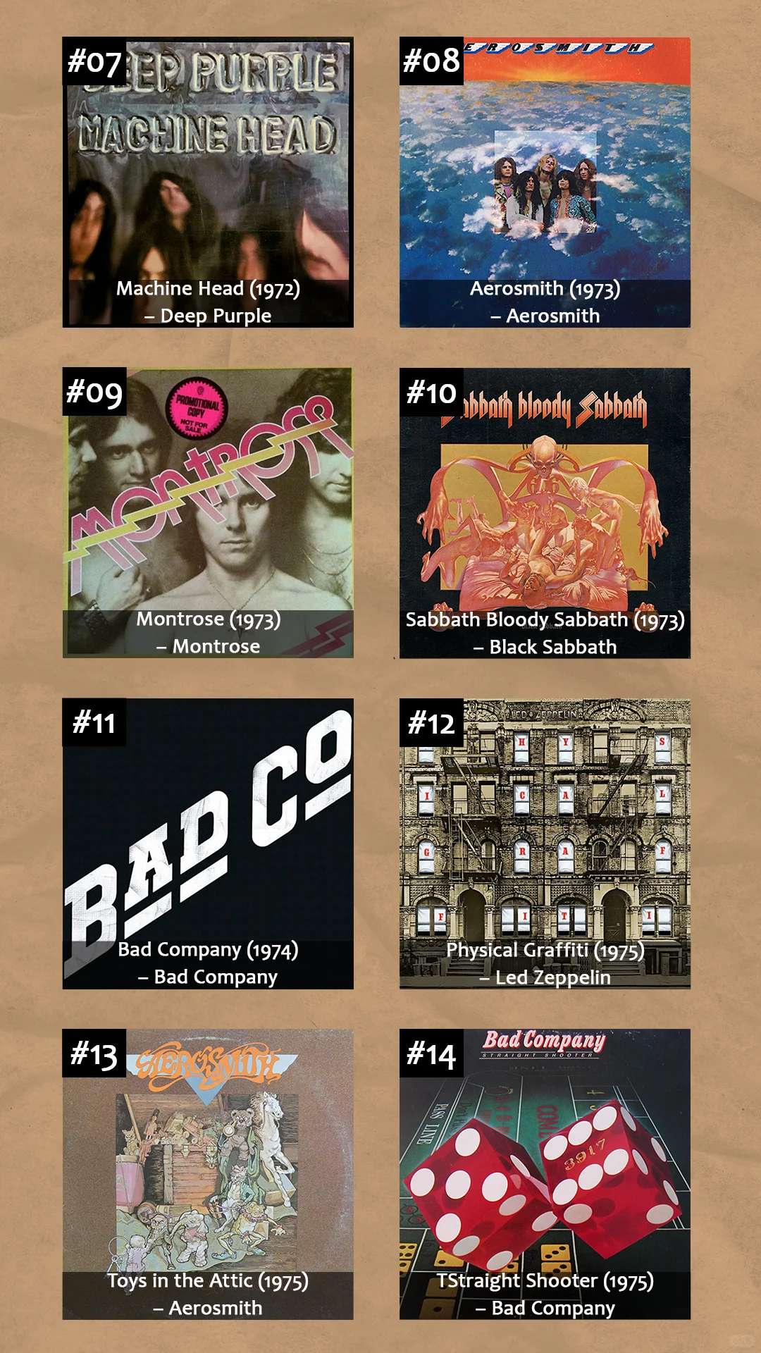 摇滚史上最佳硬摇滚专辑