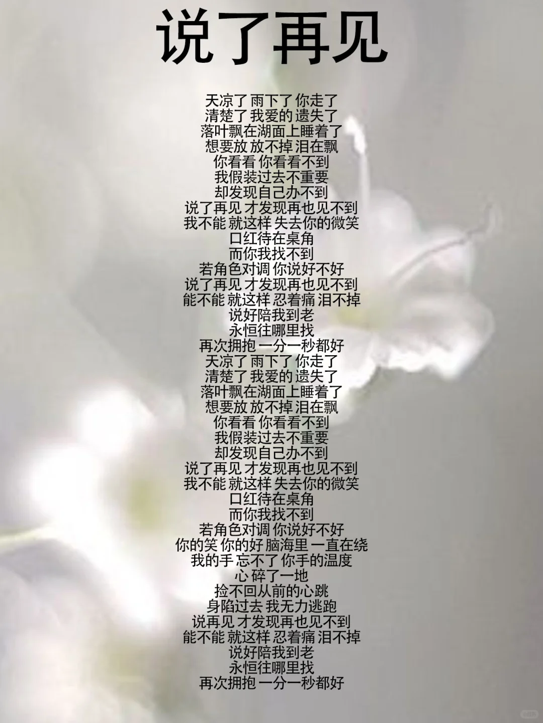 《说了再见》周杰伦 歌词及背后的故事