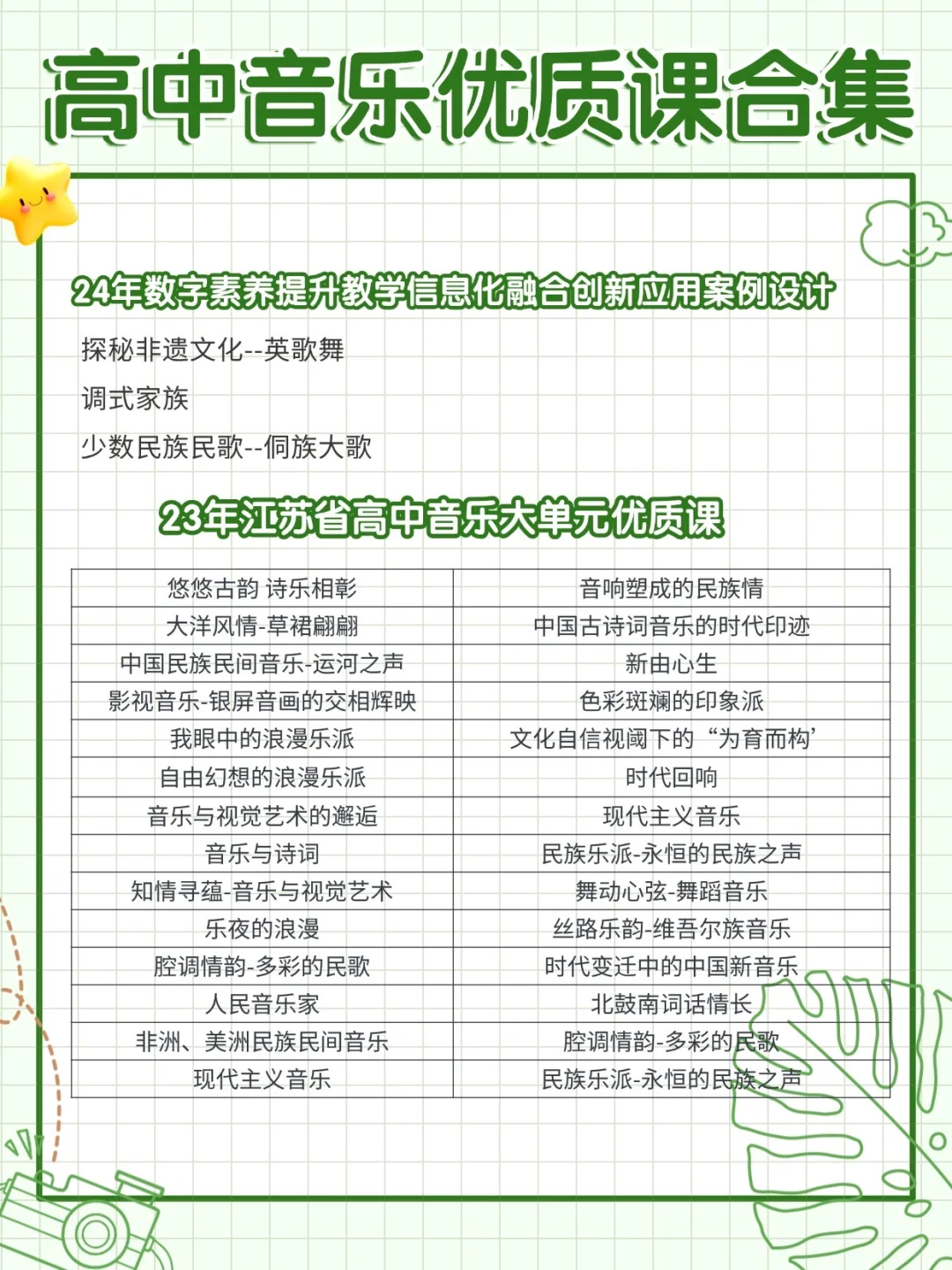 高中音乐这几位厉害老师的课，请疯狂去看