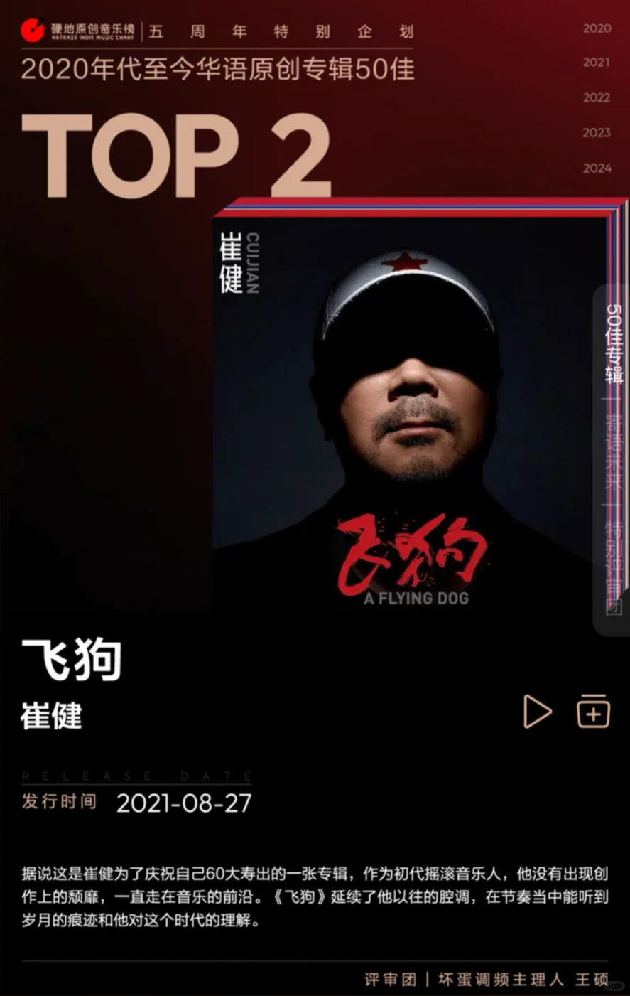 2020年代至今华语原创专辑50佳