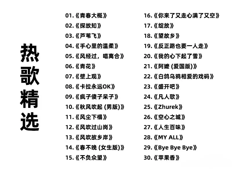 值得单曲循环的歌…