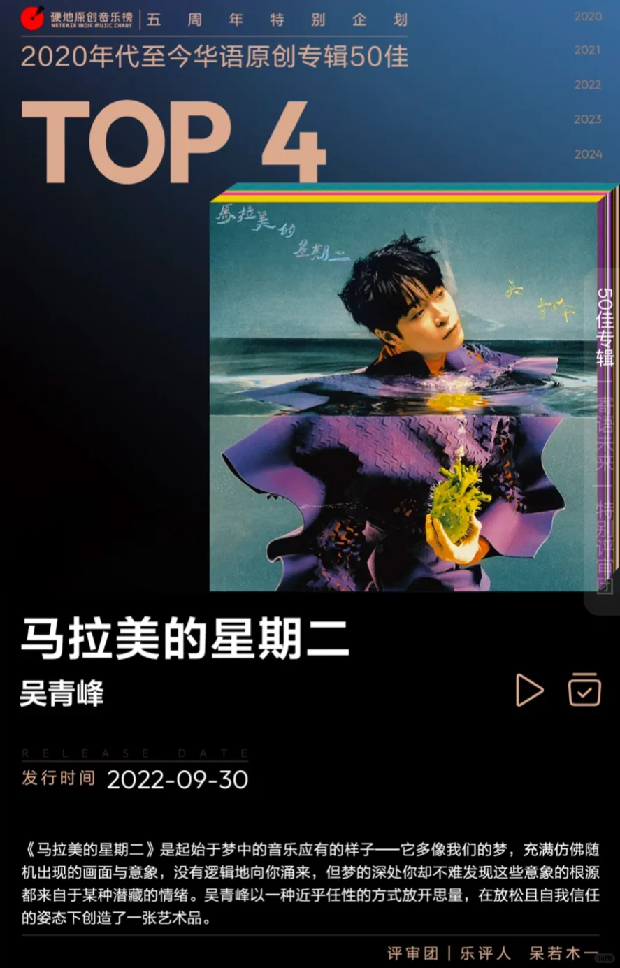 2020年代至今华语原创专辑50佳