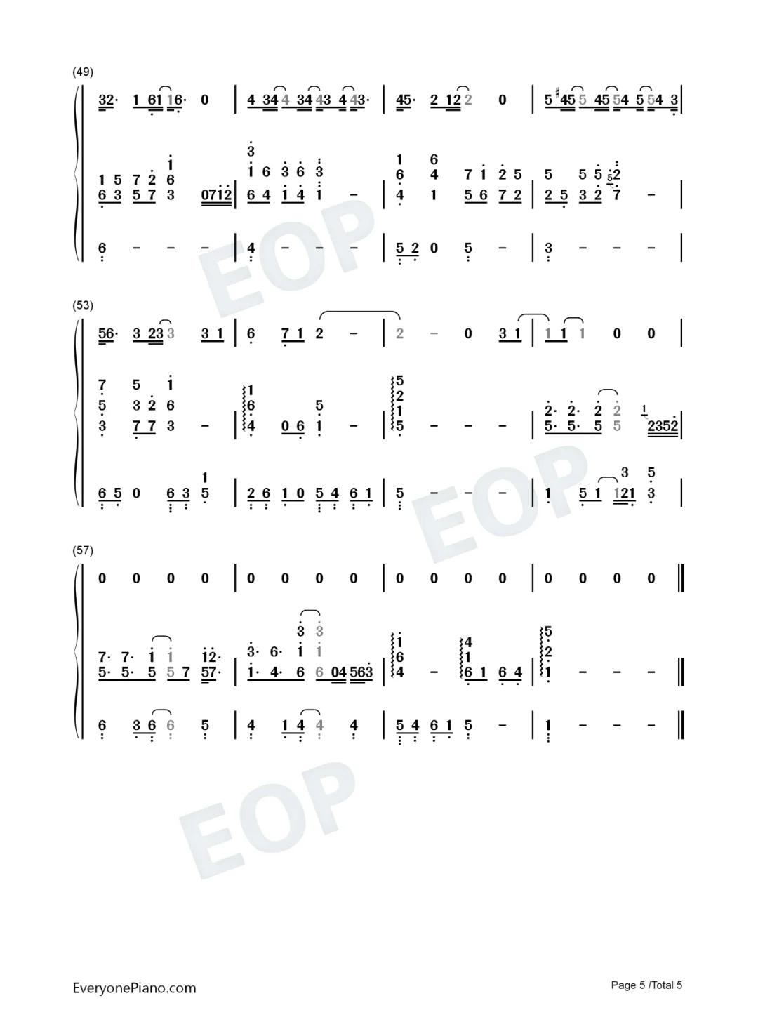 温柔-弹唱谱-五月天五线谱+简谱