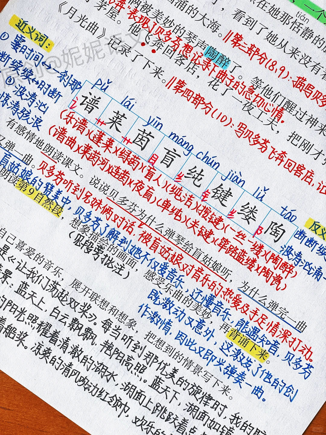 2025六上语文｜23课《月光曲》备课·学习笔记