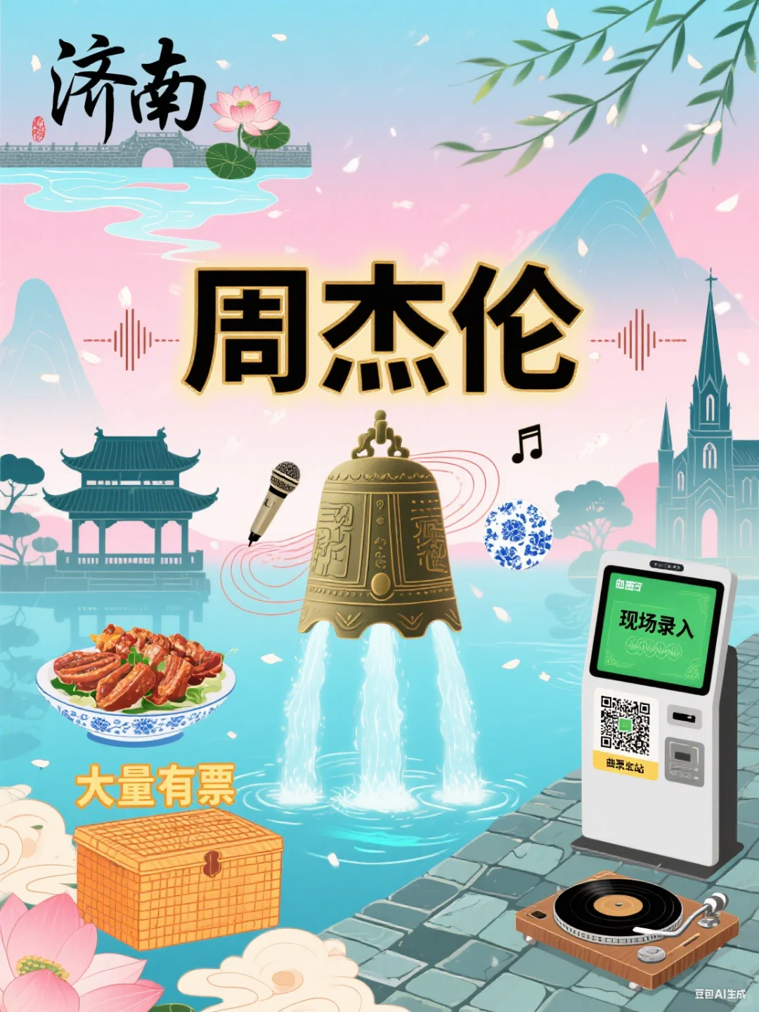 济南周杰伦，大量有票，现场录入