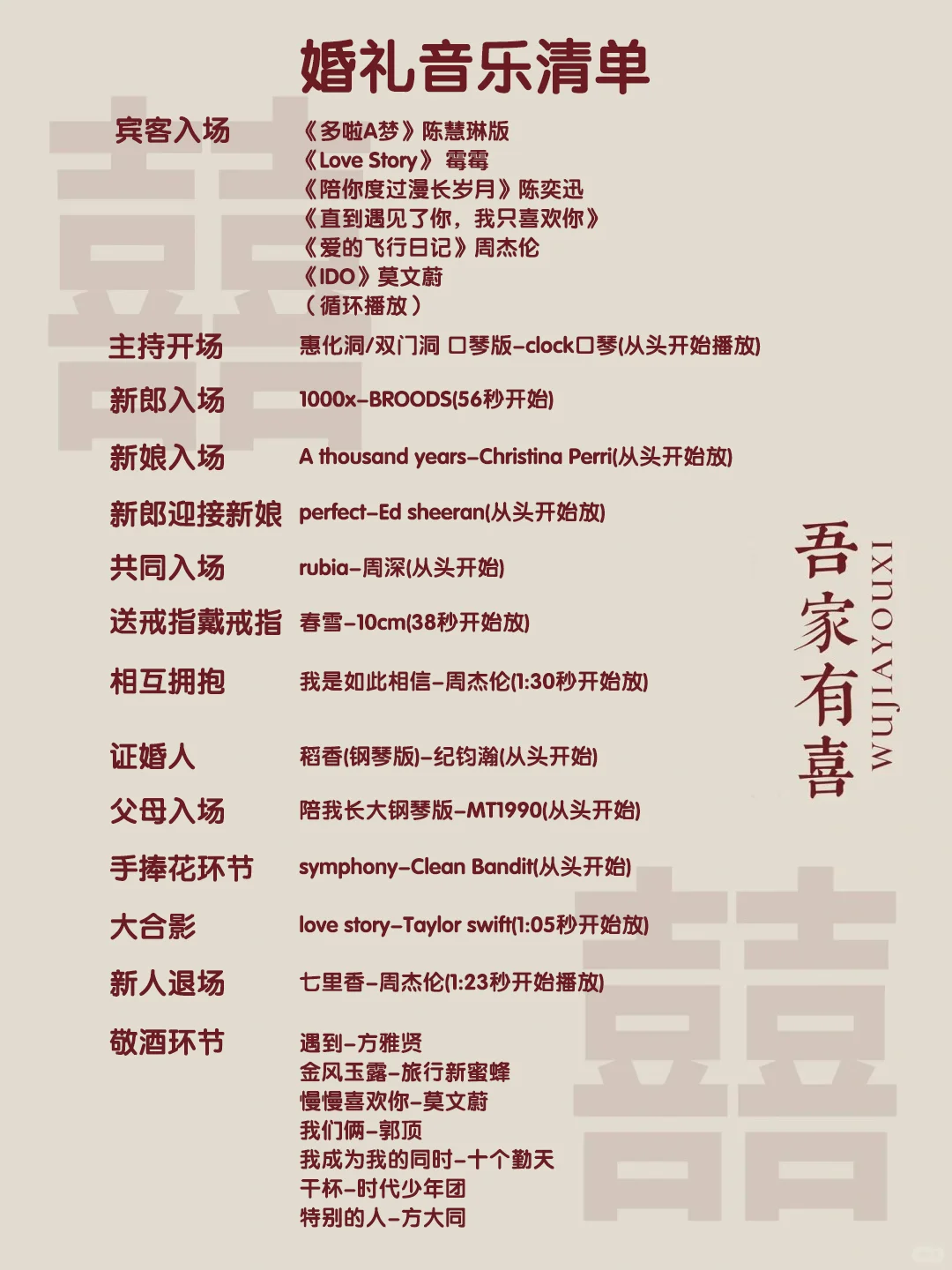 小众高级走心❤️🏠婚礼歌单备婚直接抄