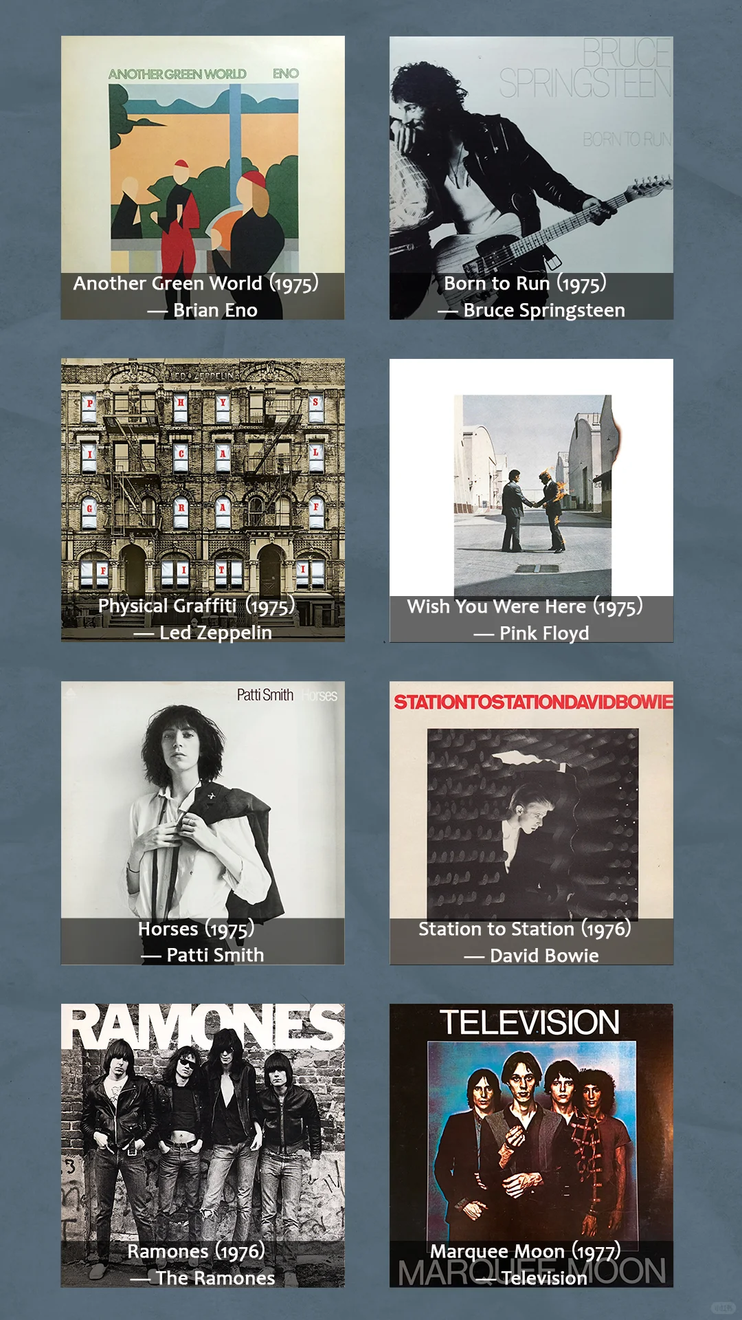 据说听过这100张经典专辑，大概是8级摇滚迷