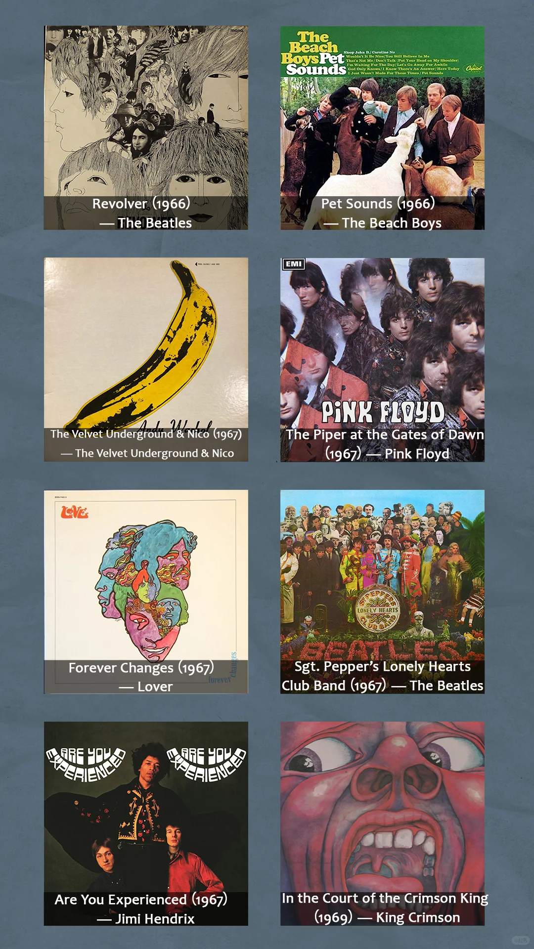 据说听过这100张经典专辑，大概是8级摇滚迷