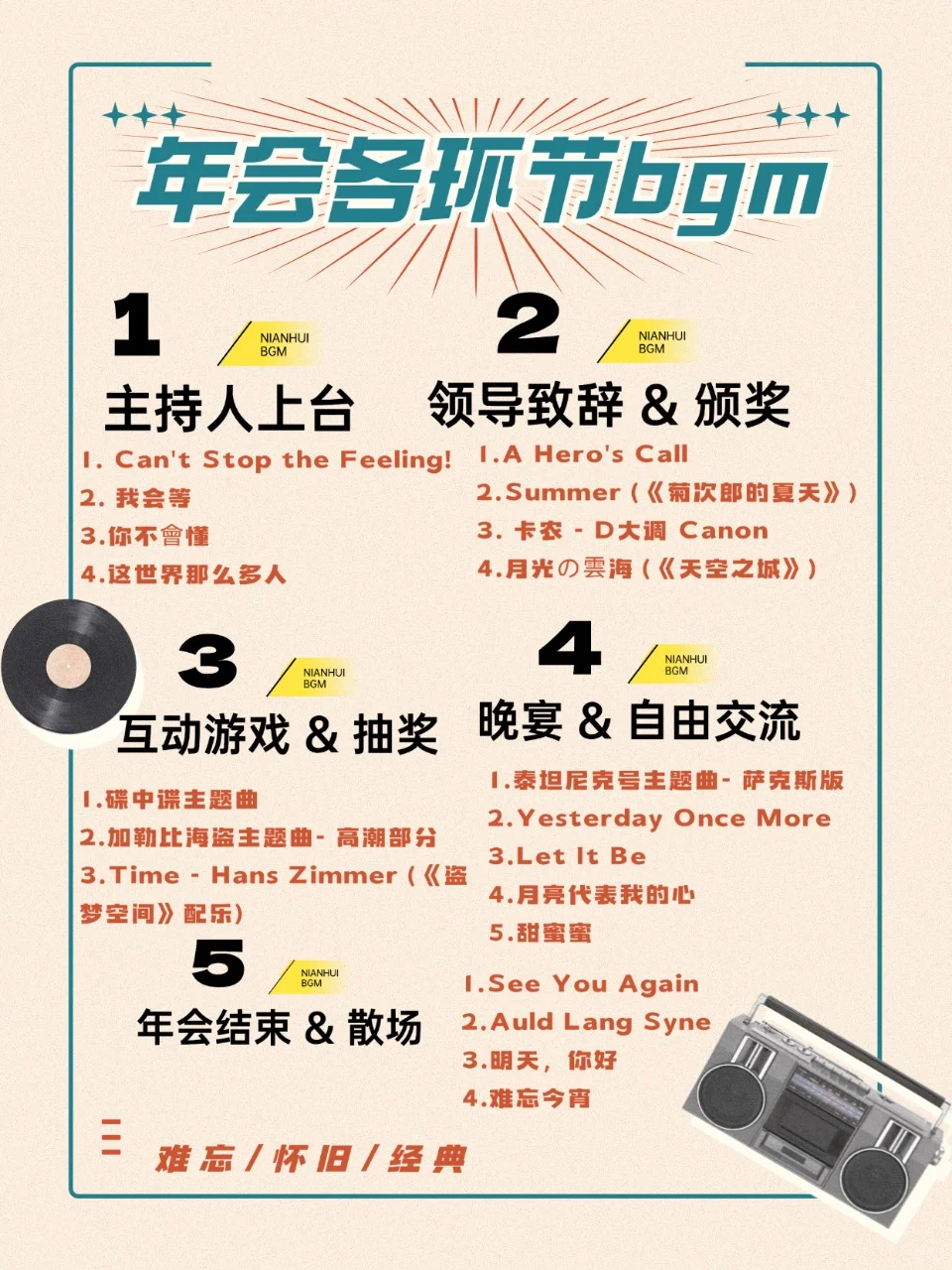 年会氛围感拉满🎵私藏的各环节BGM歌单