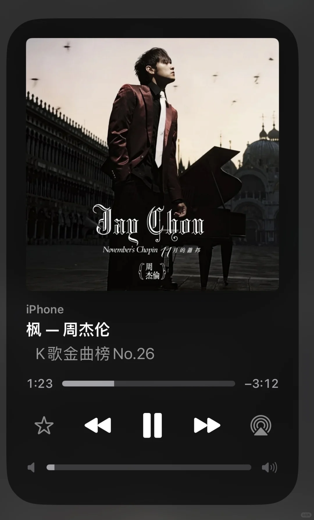 周杰伦喜爱曲个人向