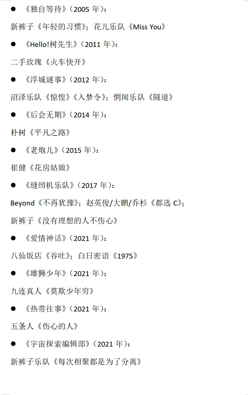 国产电影里的摇滚配乐，你都听出来了吗？