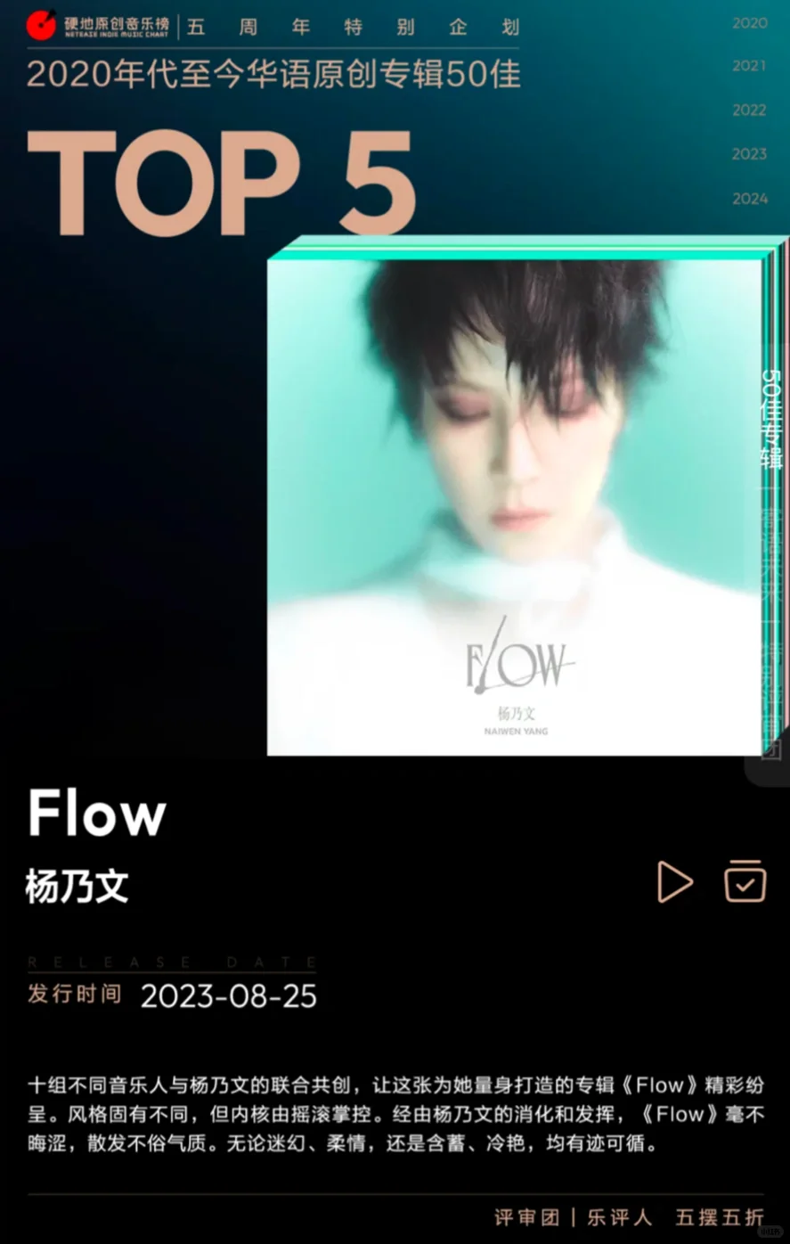 2020年代至今华语原创专辑50佳