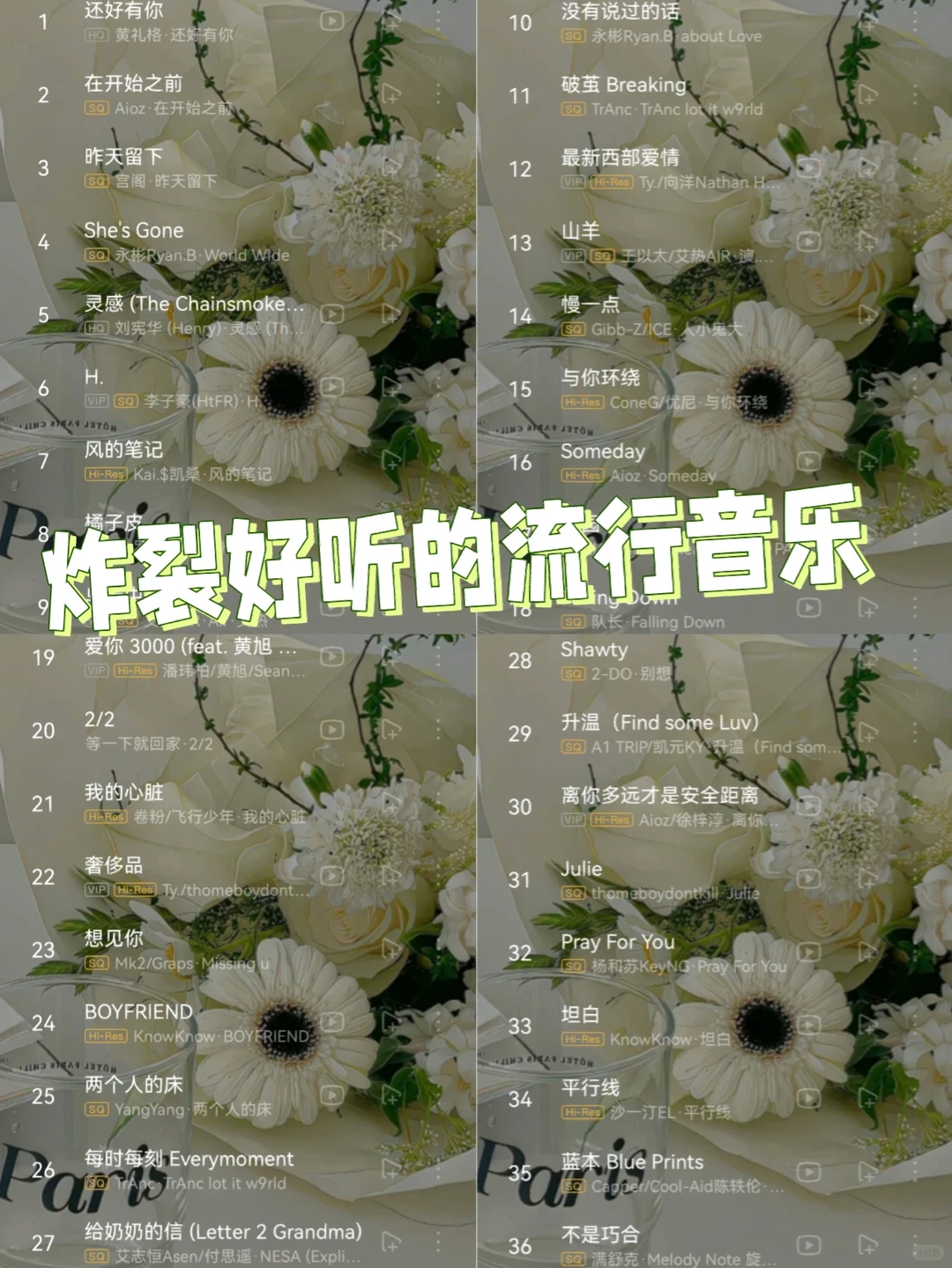 强烈推荐｜炸裂好听的流行音乐♻️♻️♻️