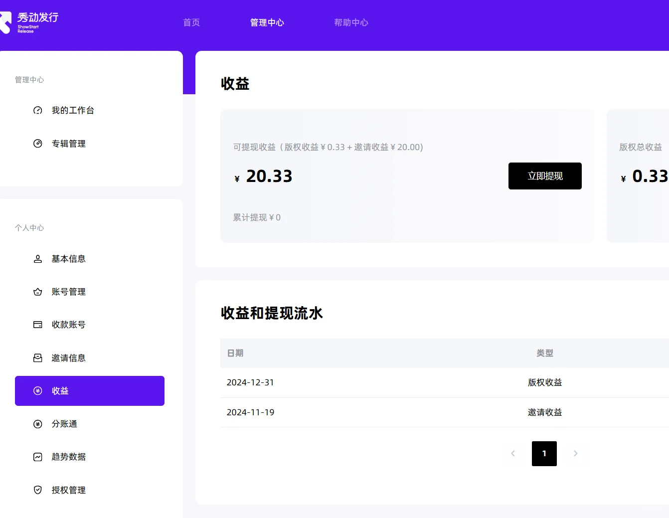 三个音乐平台的收入