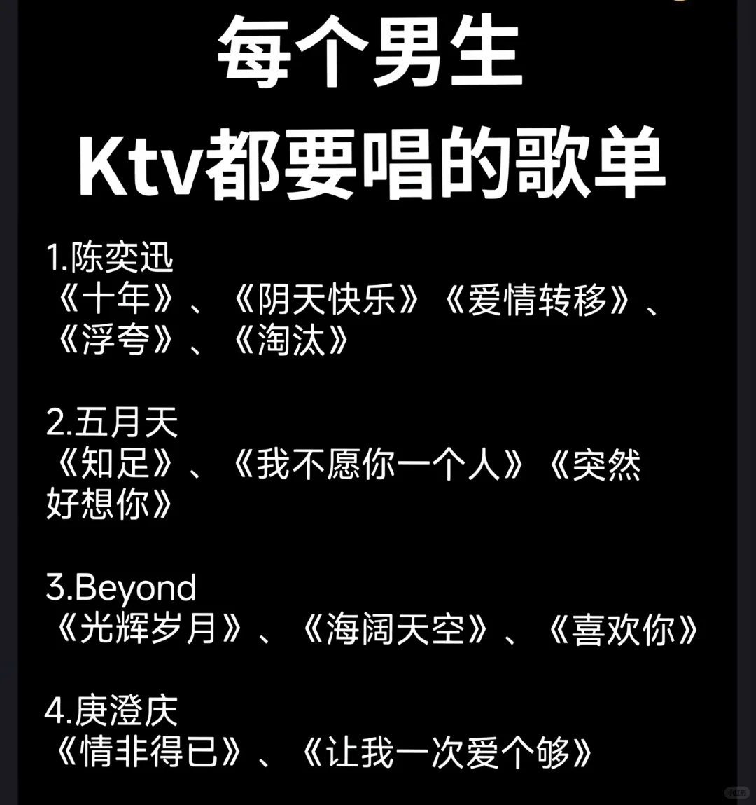 男生KTV必点歌单：从经典到潮流的音乐盛宴