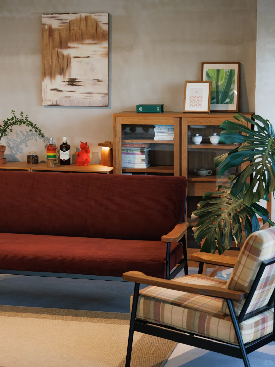 🍷中古红预警!灯芯绒沙发复古到心颤