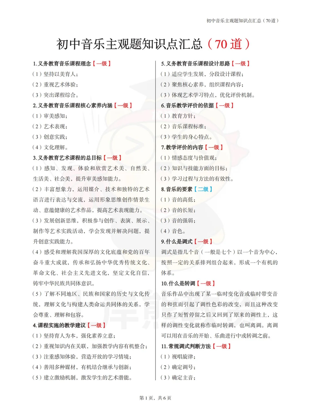 初中音乐教资笔试备考，已官宣，码住！