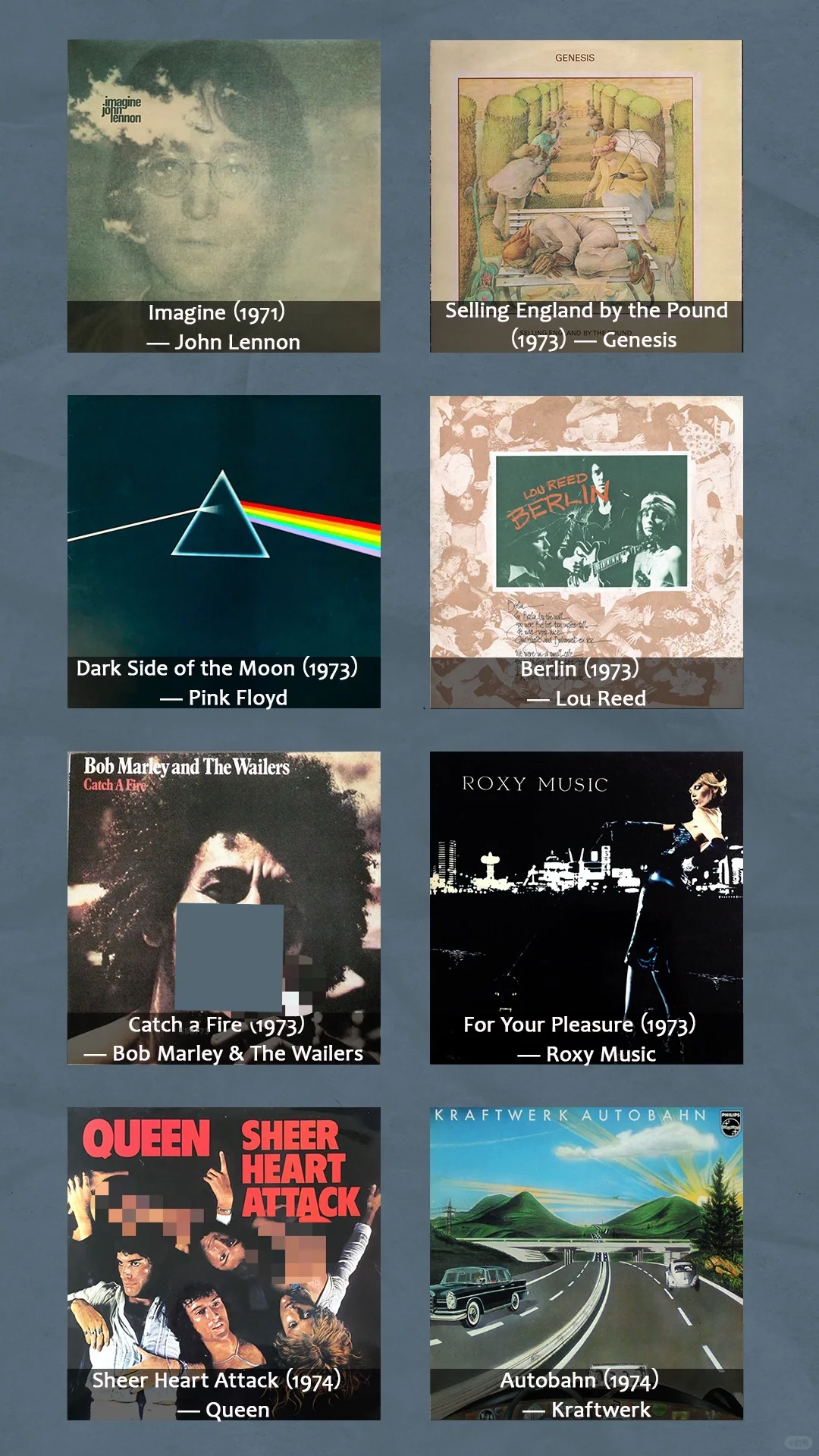 据说听过这100张经典专辑，大概是8级摇滚迷