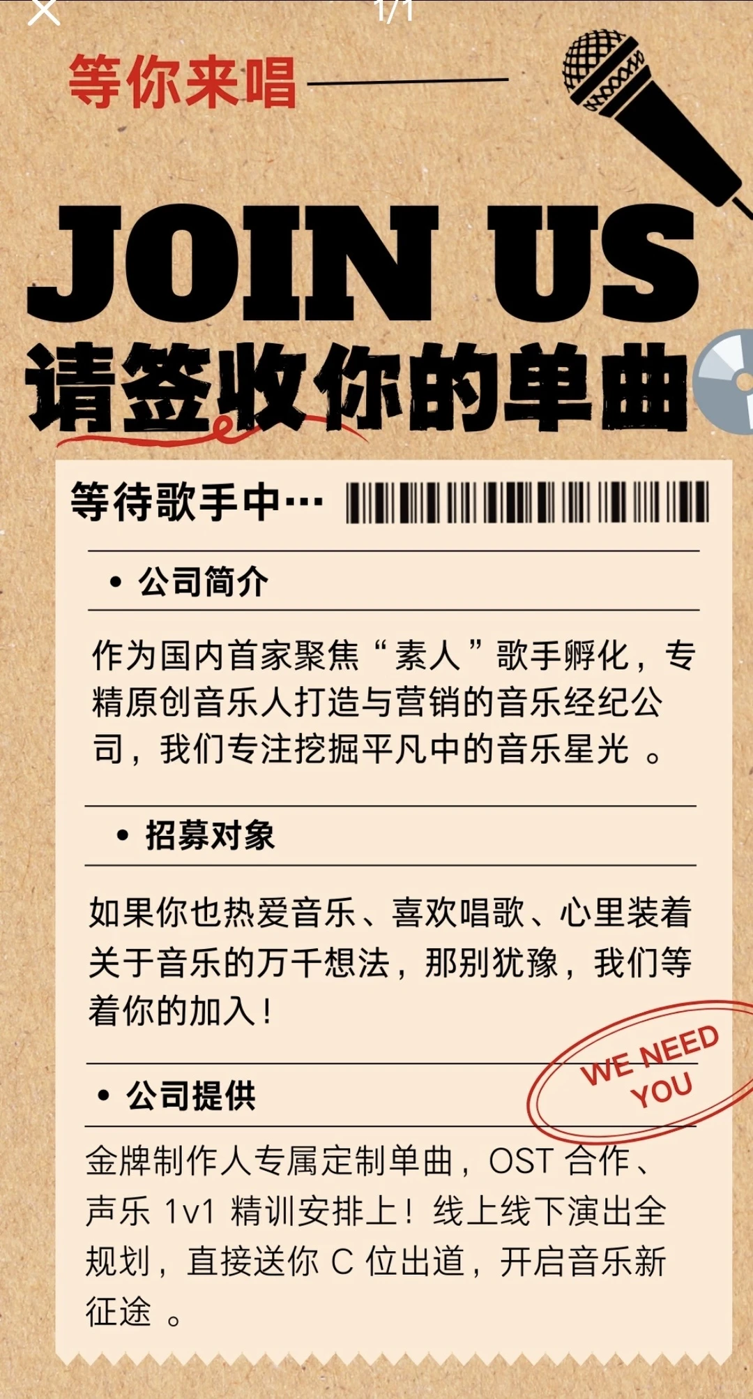 素人歌手的音乐梦，从这里启航🎤