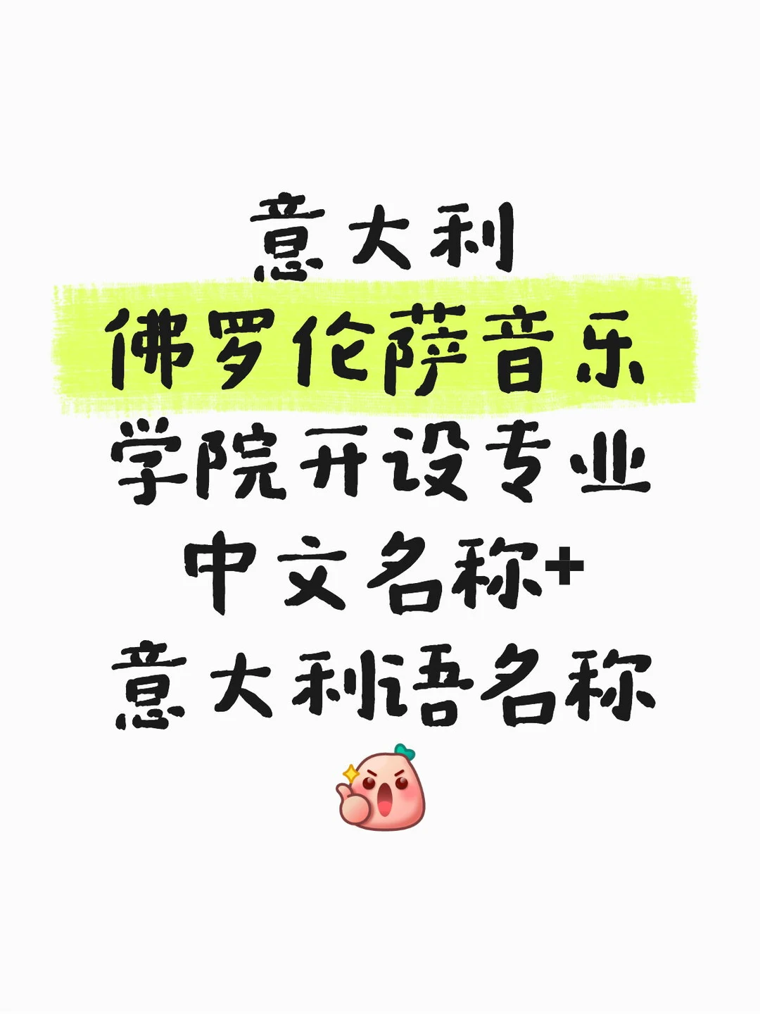 佛罗伦萨音乐学院开设专业意大利语及中文