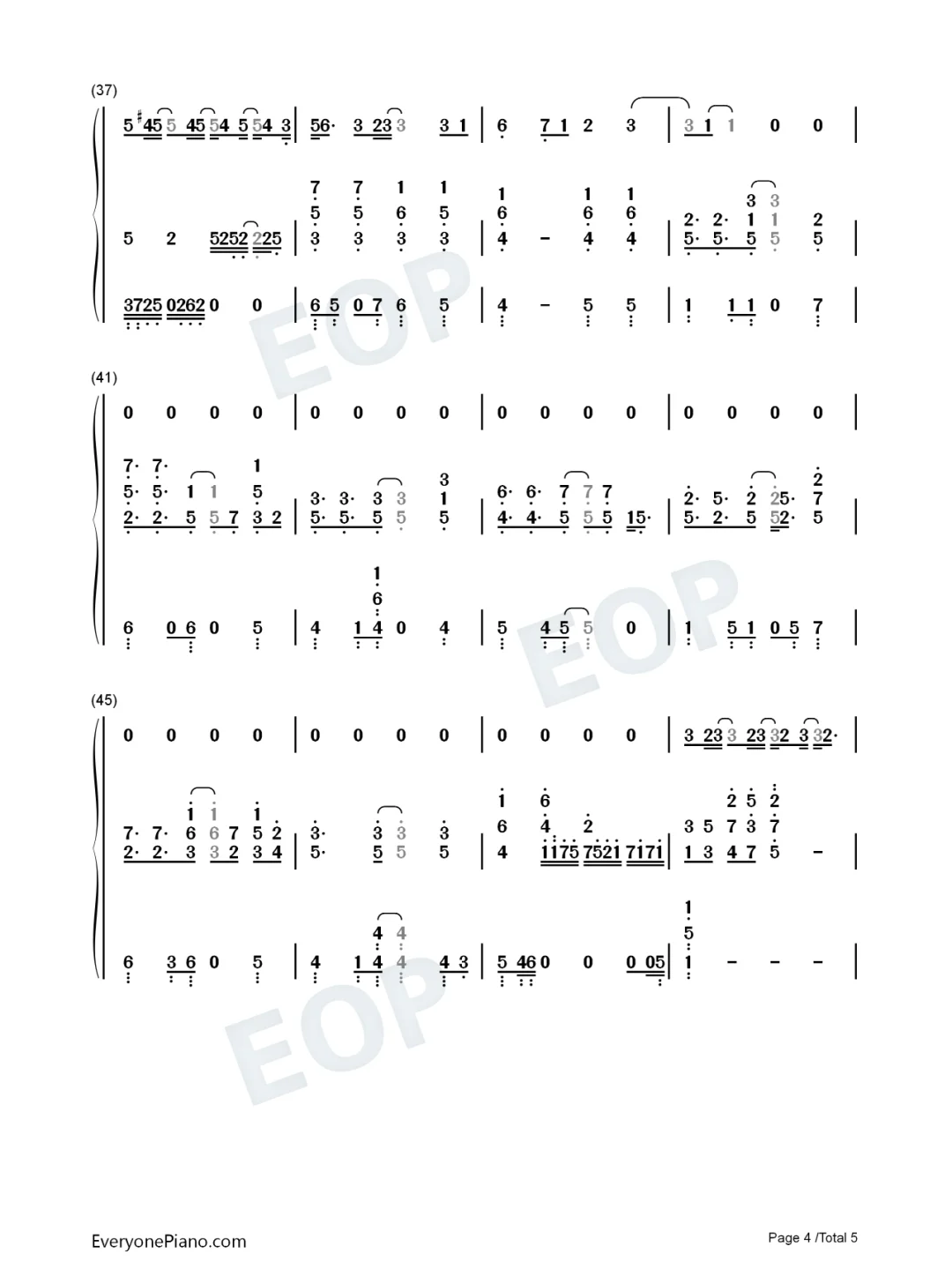 温柔-弹唱谱-五月天五线谱+简谱