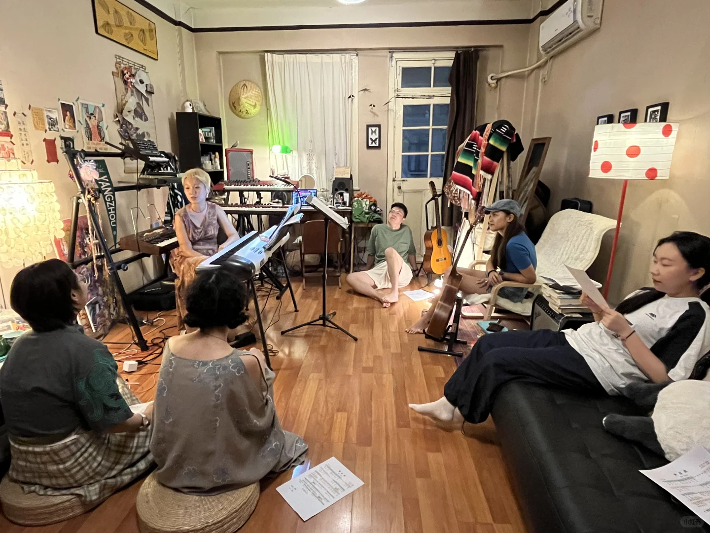 和唱歌搭子在音乐人家里体验唱诗班🎶