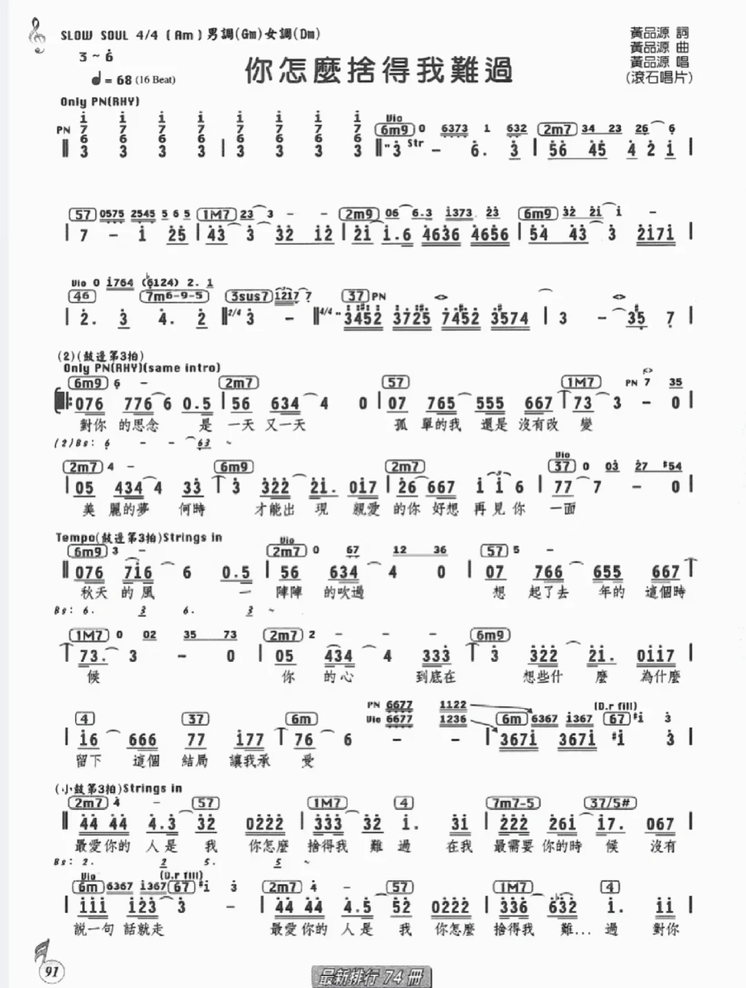 黄品源 你怎麼捨得我難過