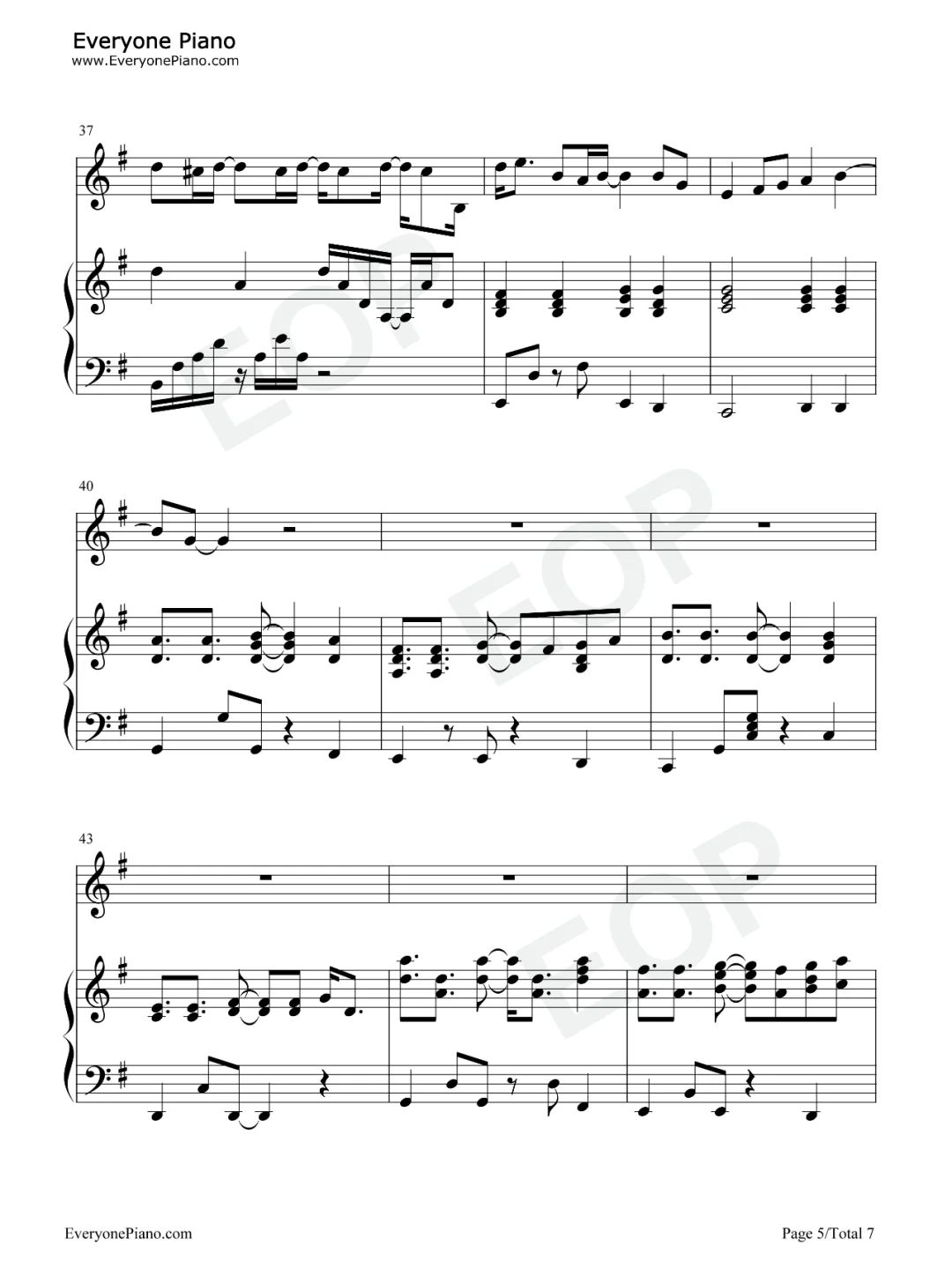 温柔-弹唱谱-五月天五线谱+简谱