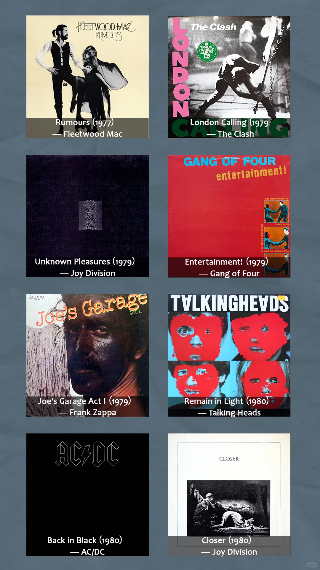 据说听过这100张经典专辑，大概是8级摇滚迷