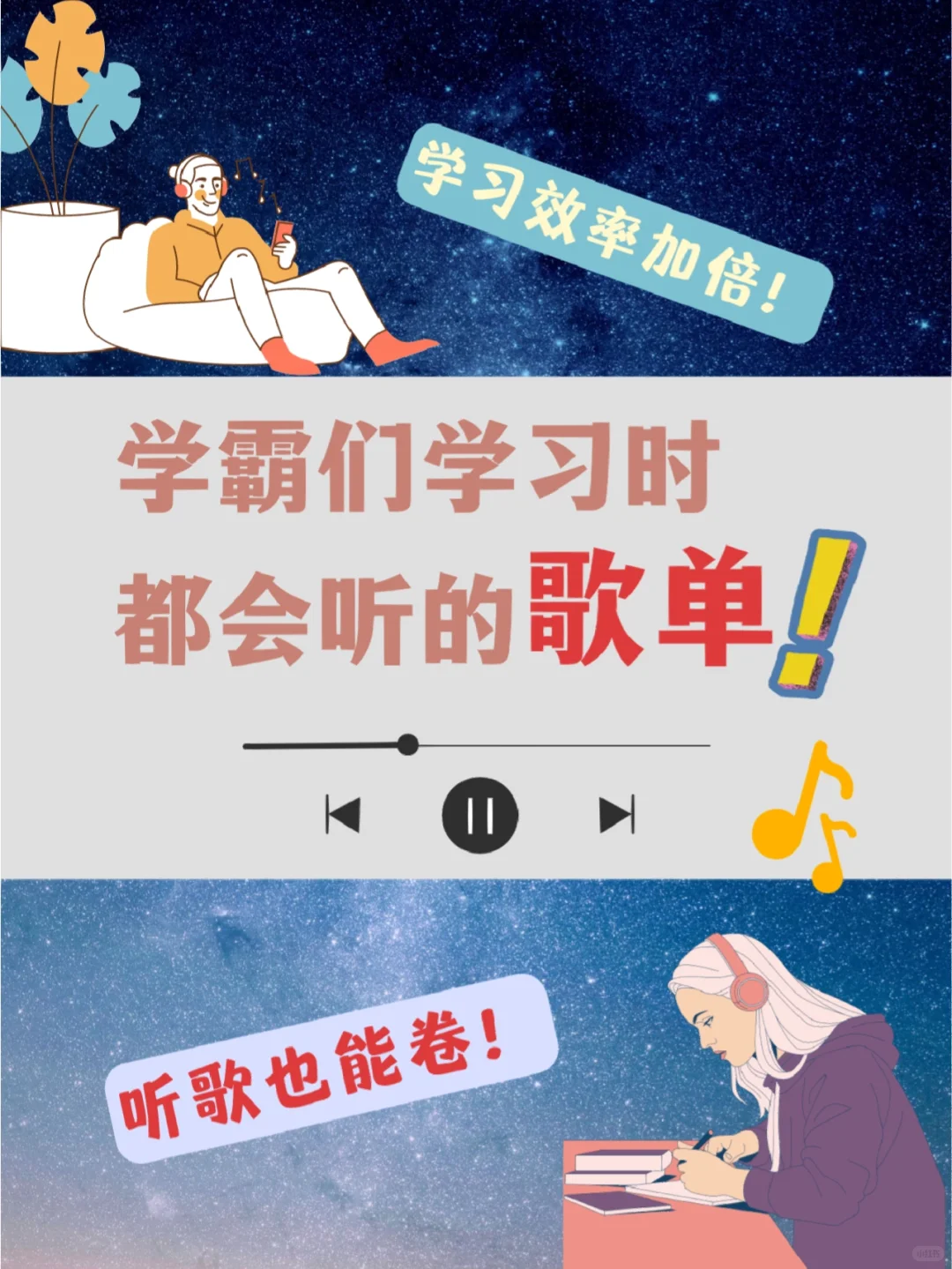 🇲🇾那些学霸学习时都会听的歌单！