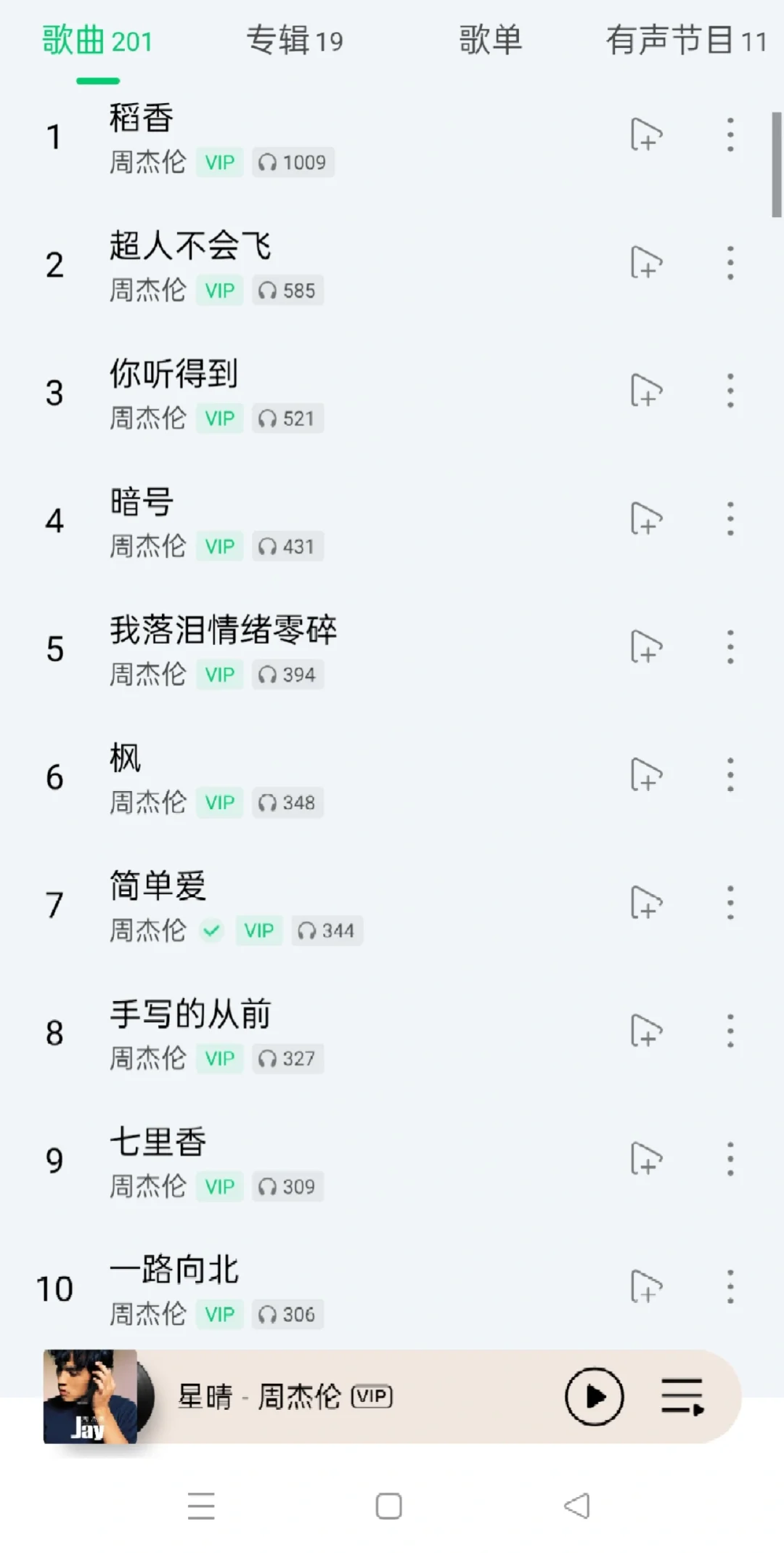 周杰伦歌曲top10