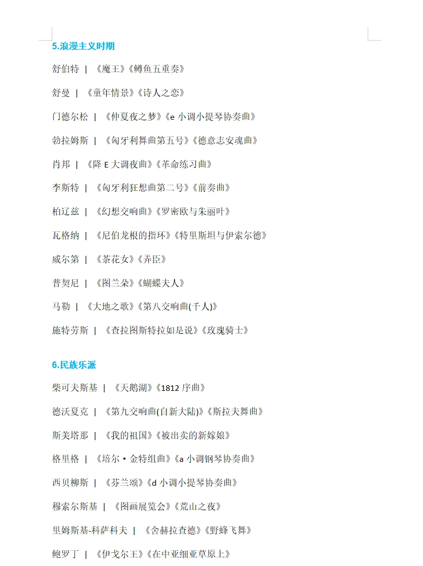 音乐考研｜西方音乐史必背人物汇总✨