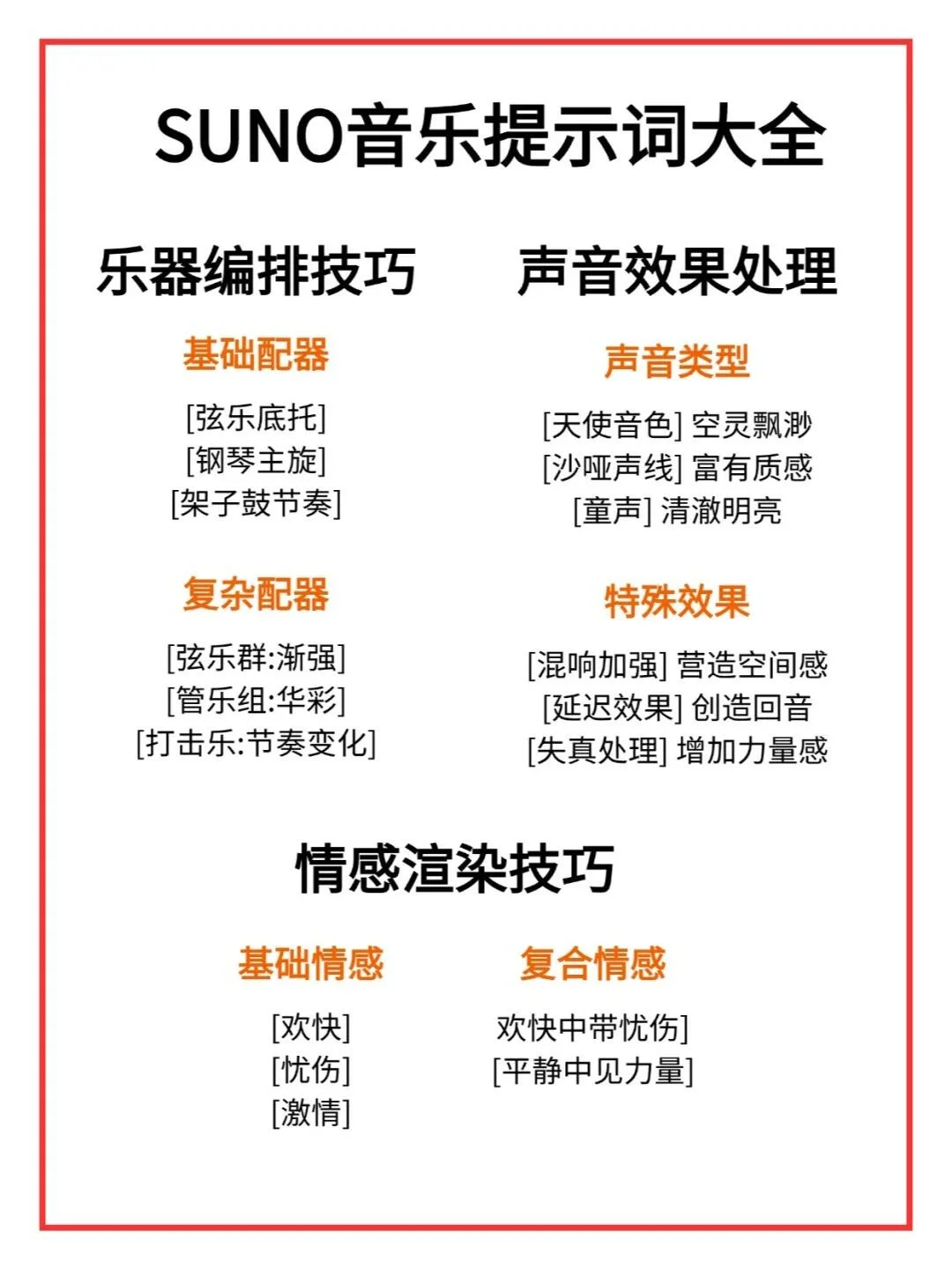 Suno高级歌词提示词合集✌