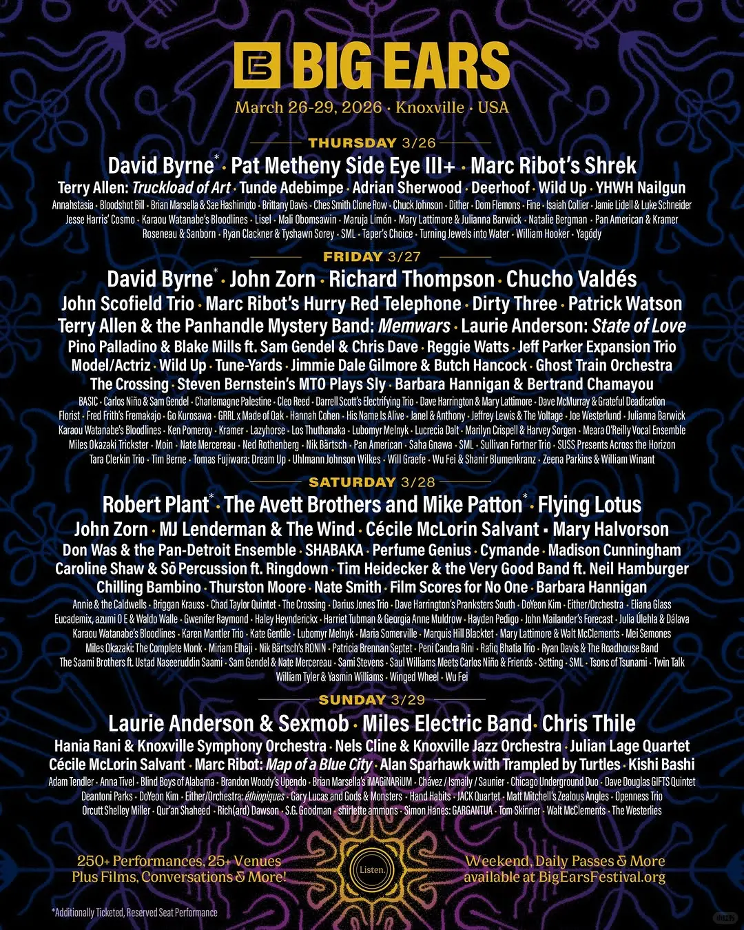 2026 Big Ears 音乐节全阵容官宣