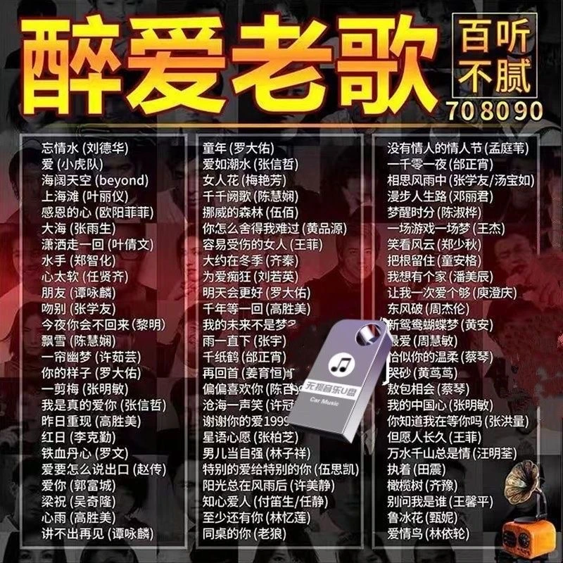 车载音乐U盘怀旧金曲高音质经典老歌
