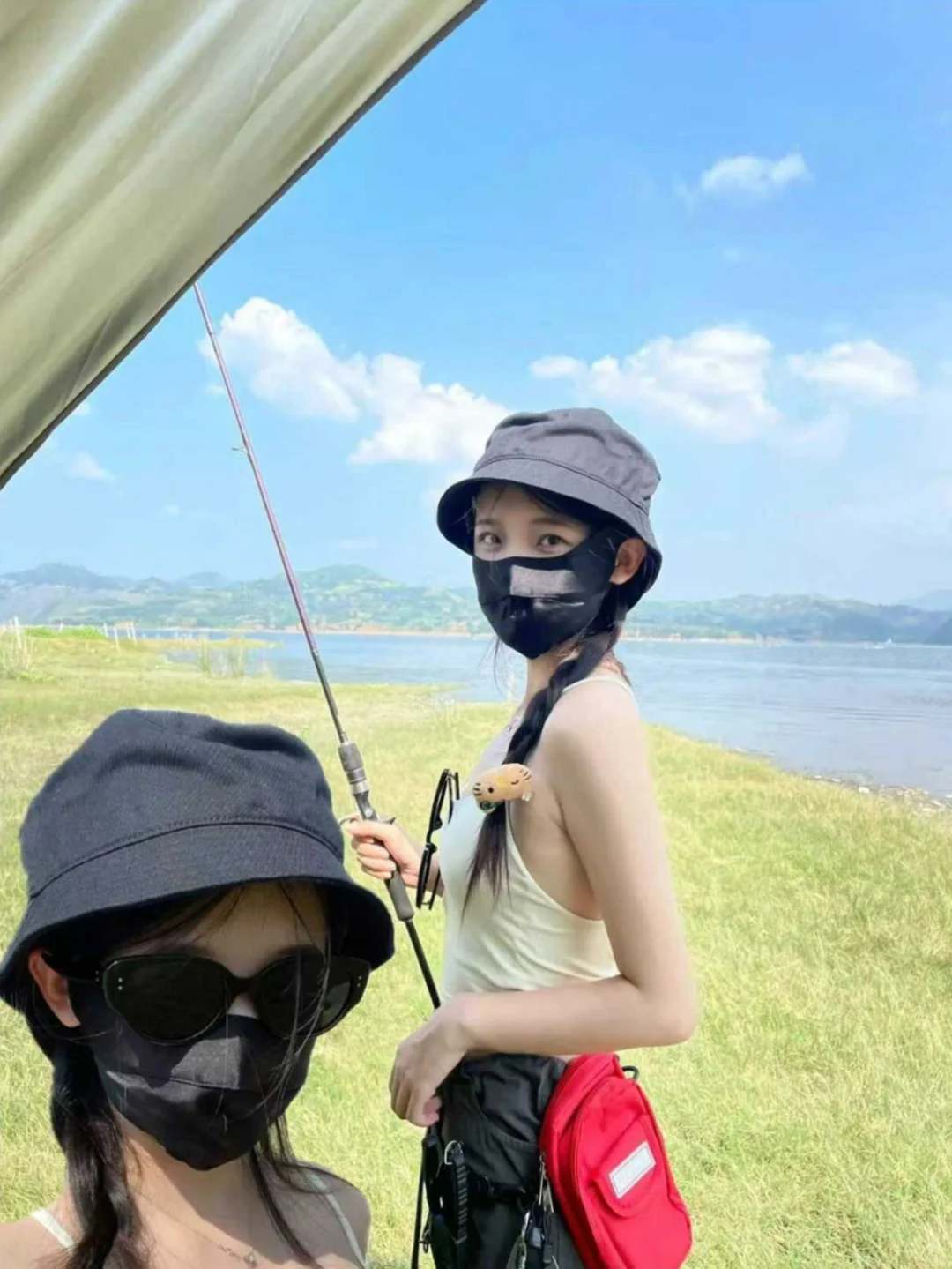 女钓都是如何防晒的